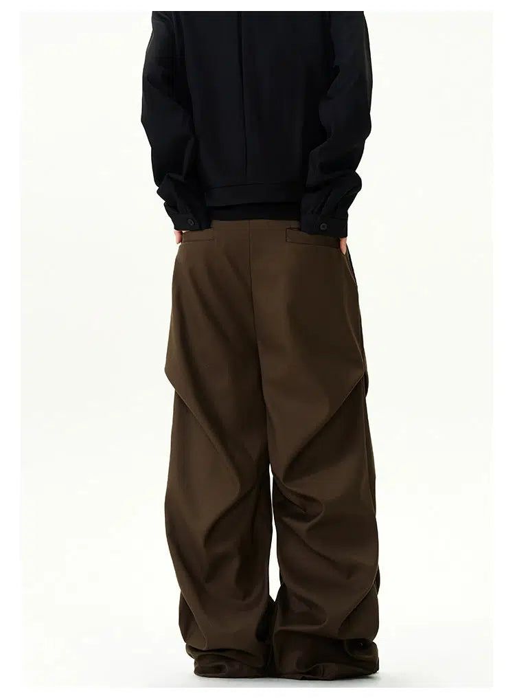 Casual Pleated Detail Pants Korean Street Fashion Pants By A PUEE Shop Online at OH Vault