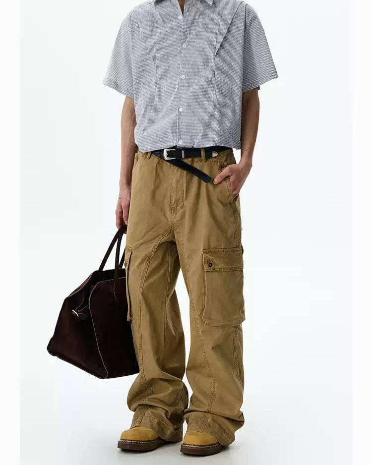 Regular Cut Workwear Cargo Jeans Korean Street Fashion Jeans By A PUEE Shop Online at OH Vault