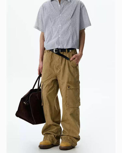 Regular Cut Workwear Cargo Jeans Korean Street Fashion Jeans By A PUEE Shop Online at OH Vault