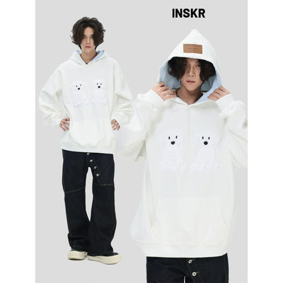 Graphic Patched Loose Fit Hoodie Korean Street Fashion Hoodie By INS Korea Shop Online at OH Vault