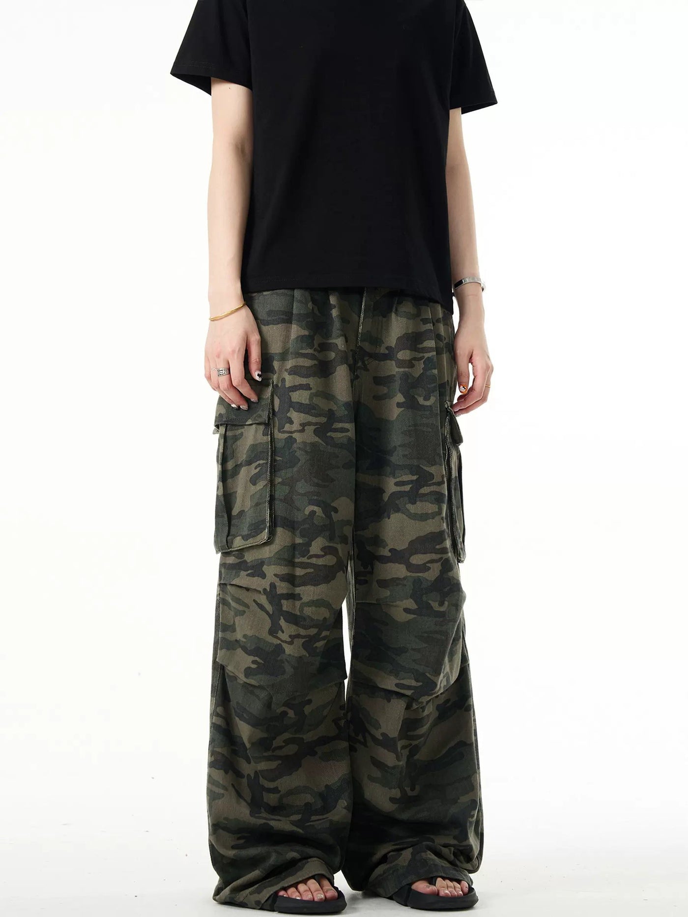 Side Pockets Camouflage Cargo Pants Korean Street Fashion Pants By Mad Witch Shop Online at OH Vault