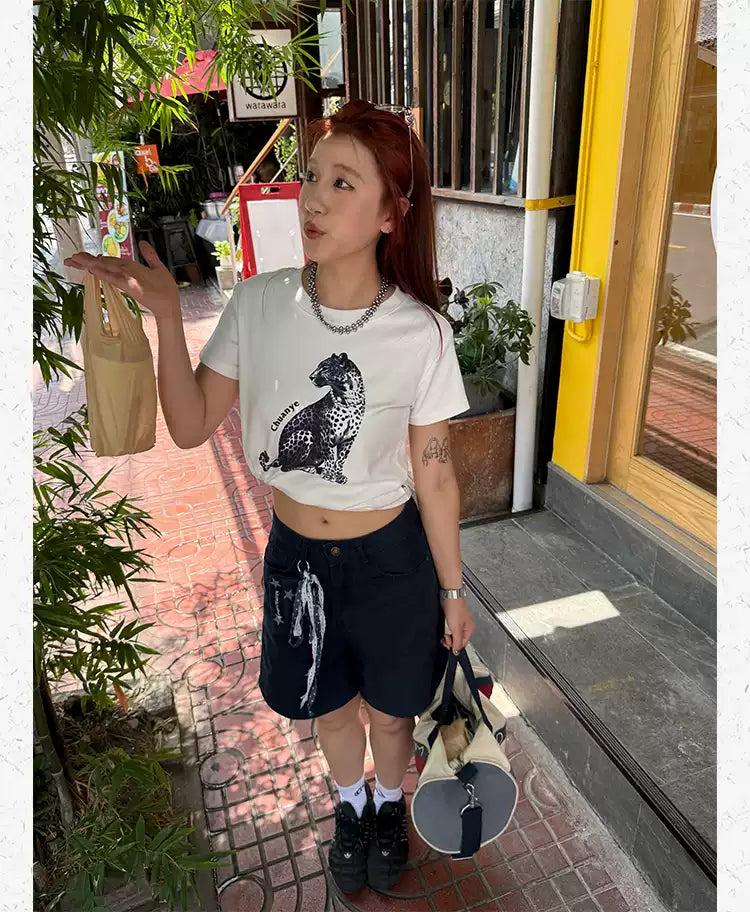 Animal Graphic Print T-Shirt Korean Street Fashion T-Shirt By Made Extreme Shop Online at OH Vault