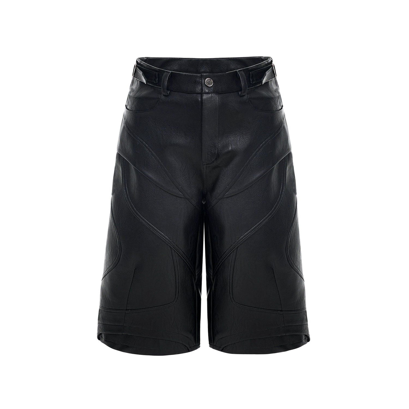 Sleek PU Leather Shorts Korean Street Fashion Shorts By Slim Black Shop Online at OH Vault