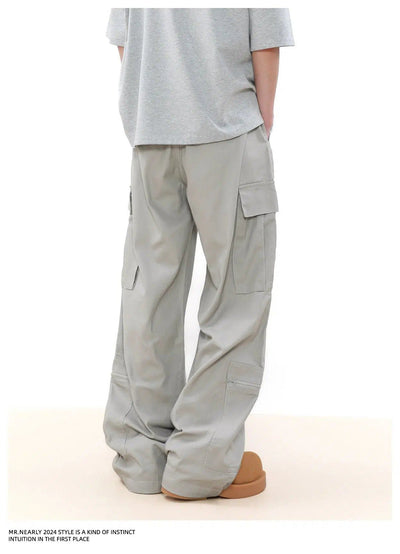 Solid Zipped Slit Cargo Pants Korean Street Fashion Pants By Mr Nearly Shop Online at OH Vault