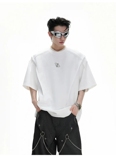 Structured Logo and Spine Print T-Shirt Korean Street Fashion T-Shirt By Argue Culture Shop Online at OH Vault