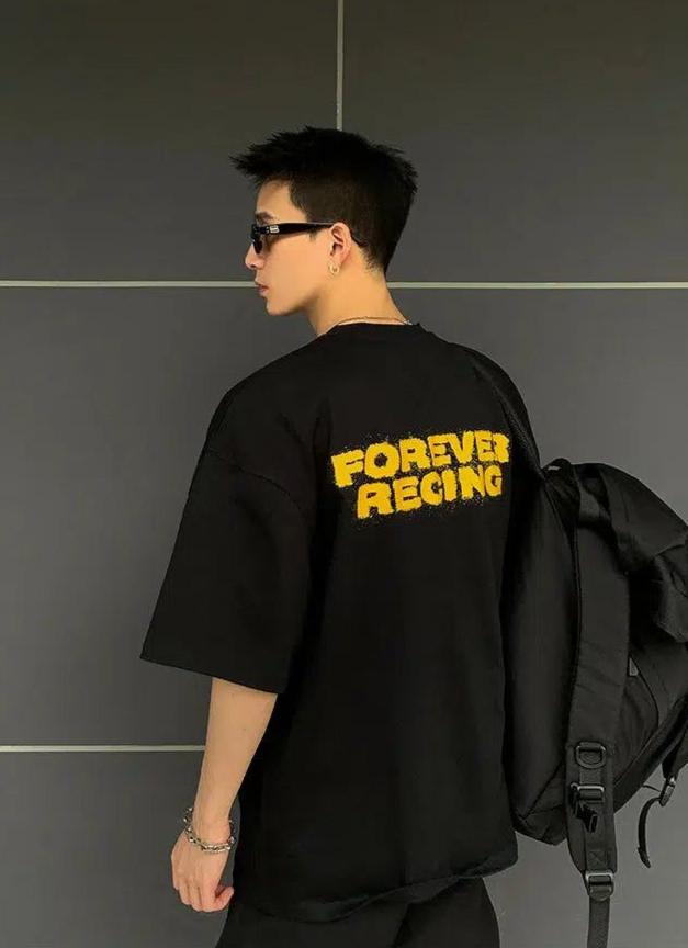 Forever Recing T-Shirt Korean Street Fashion T-Shirt By Poikilotherm Shop Online at OH Vault