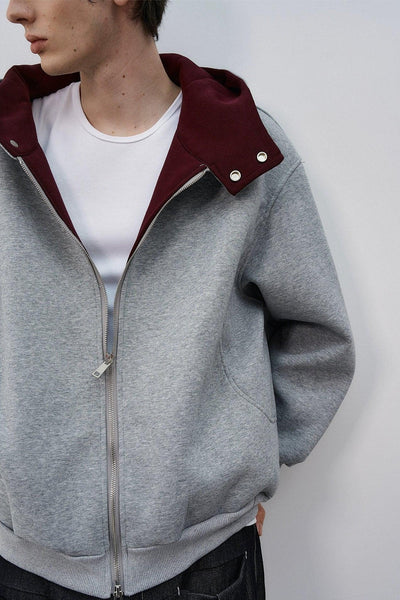 Dual-Zipped Contrast Spliced Hoodie Korean Street Fashion Hoodie By MaxDstr Shop Online at OH Vault