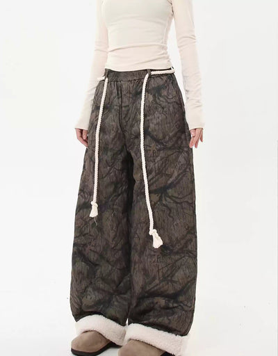 Fleece Spliced Camouflage Pants Korean Street Fashion Pants By Blacklists Shop Online at OH Vault