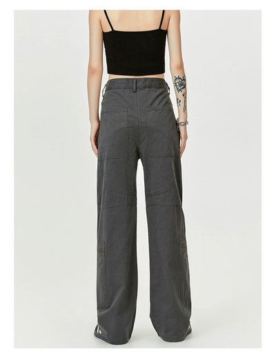 Asymmetric Zipped Pocket Cargo Pants Korean Street Fashion Pants By Made Extreme Shop Online at OH Vault