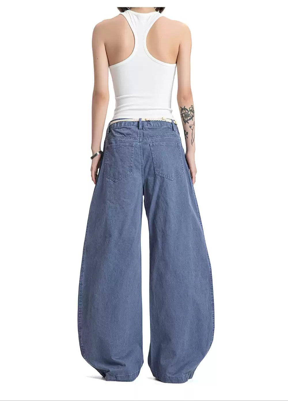 Wide Leg Plain Color Jeans Korean Street Fashion Jeans By Made Extreme Shop Online at OH Vault