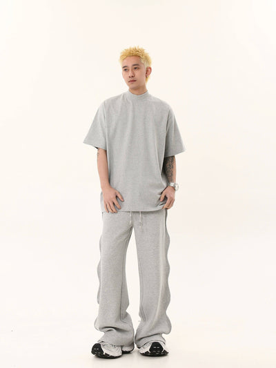 Side Wavy Shaped Sweatpants Korean Street Fashion Pants By Blacklists Shop Online at OH Vault