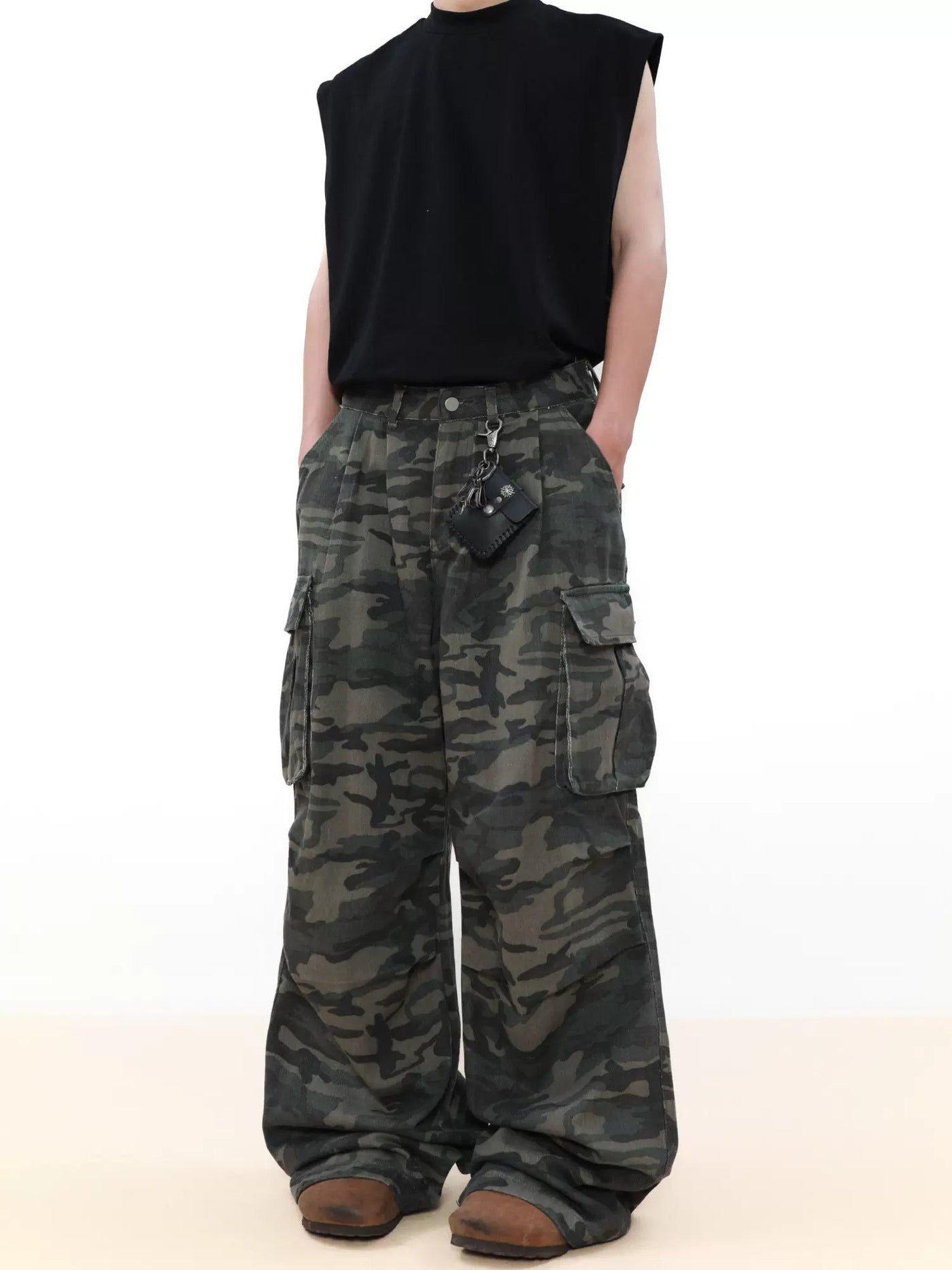 Loose Camouflage Cargo Style Jeans Korean Street Fashion Jeans By Mr Nearly Shop Online at OH Vault