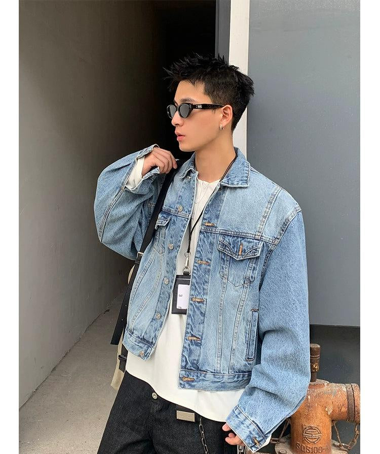 Versatile Cropped Denim Jacket Korean Street Fashion Jacket By Poikilotherm Shop Online at OH Vault