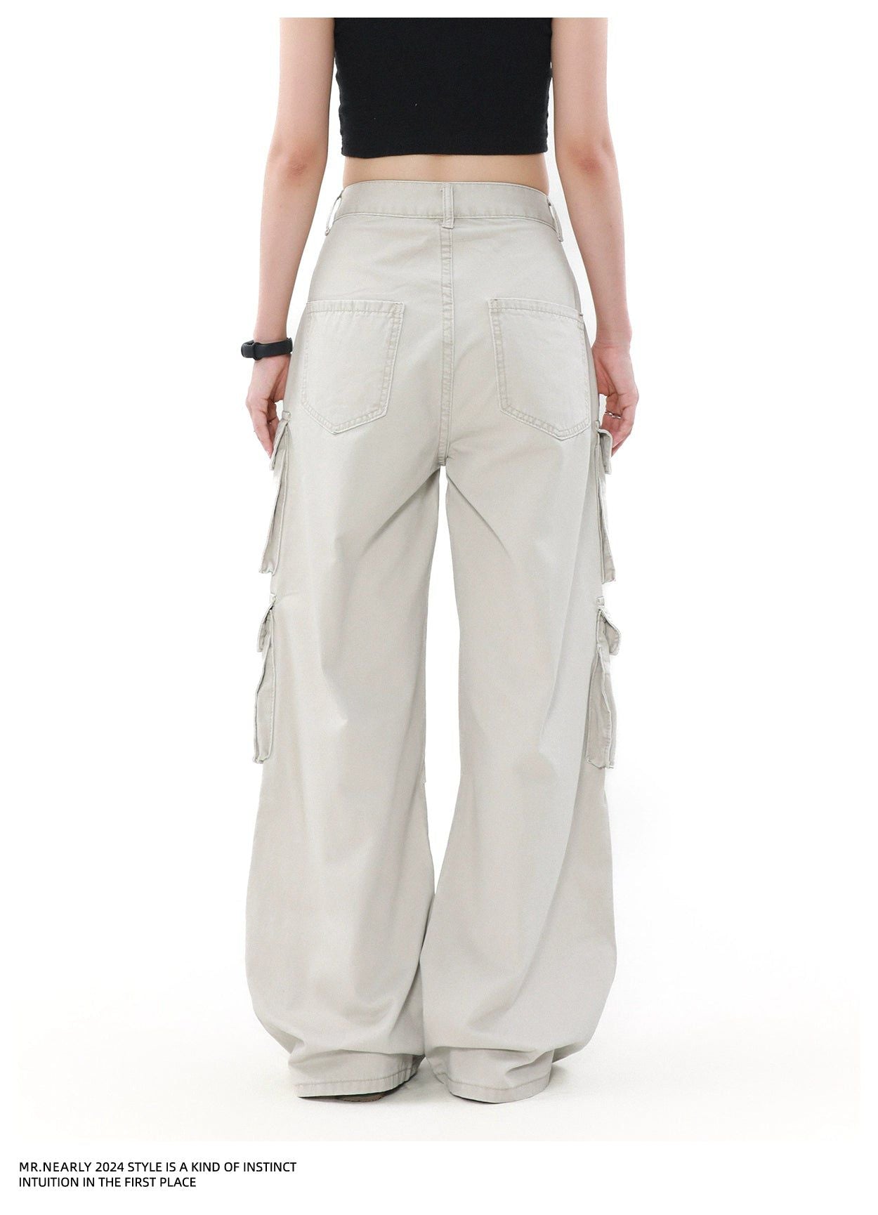 Functional Pocket Faded Cargo Pants Korean Street Fashion Pants By Mr Nearly Shop Online at OH Vault