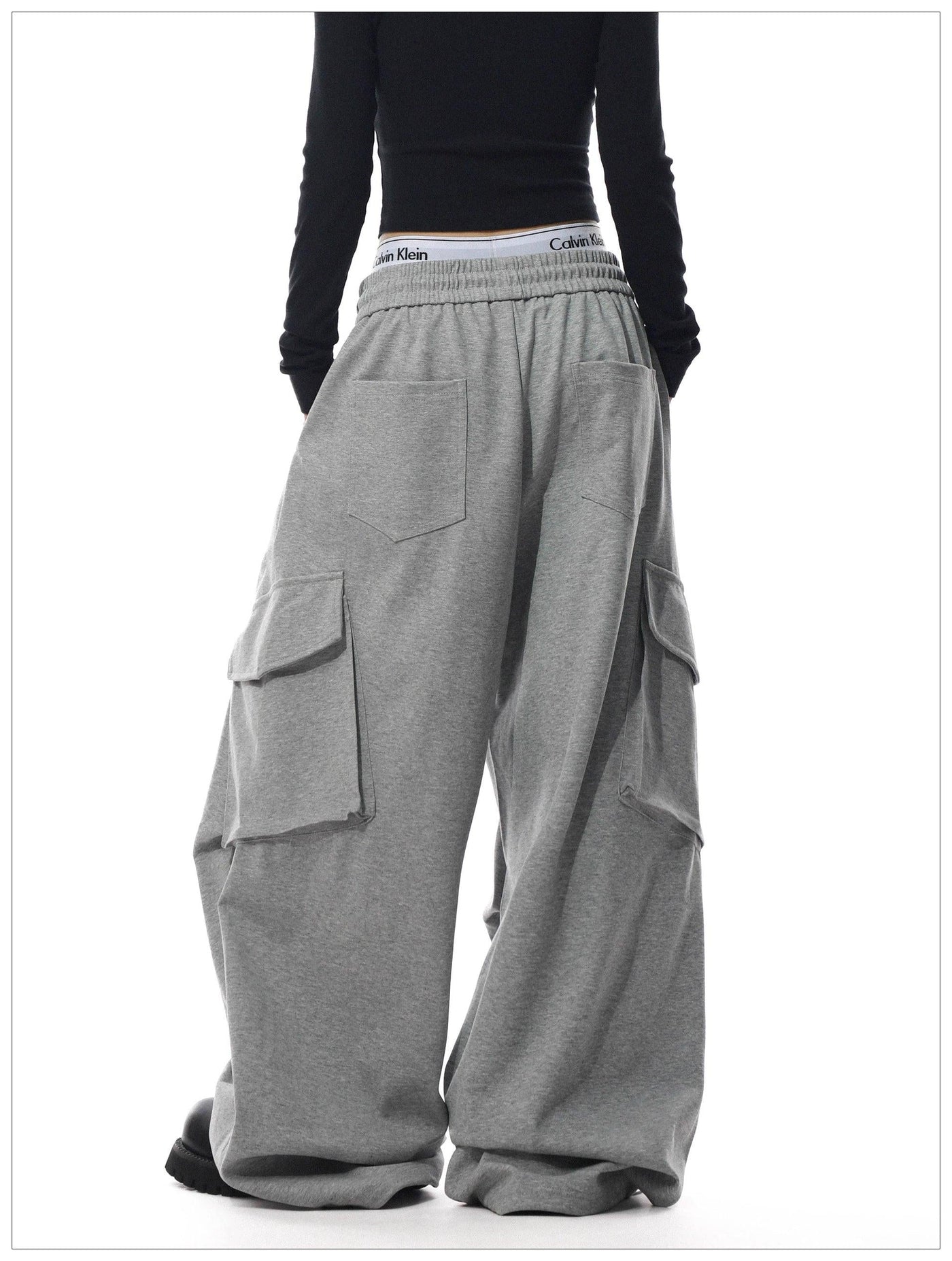 Drawstring Side Pocket Oversized Fit Sweatpants Korean Street Fashion Pants By Mr Nearly Shop Online at OH Vault