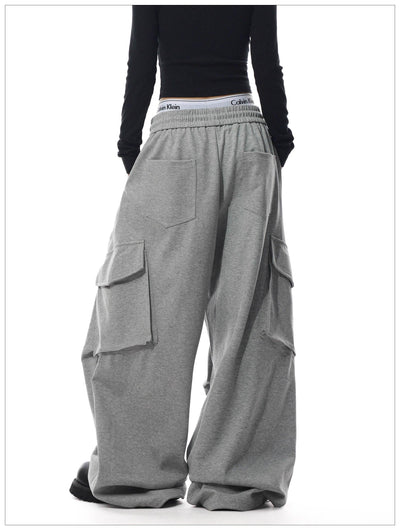 Drawstring Side Pocket Oversized Fit Sweatpants Korean Street Fashion Pants By Mr Nearly Shop Online at OH Vault