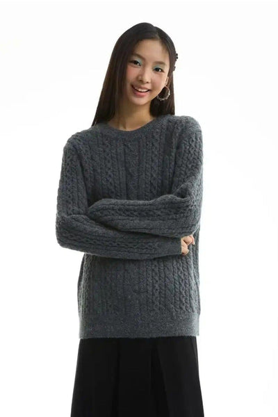 Pattern Lines Regular Sweater Korean Street Fashion Sweater By Funky Fun Shop Online at OH Vault