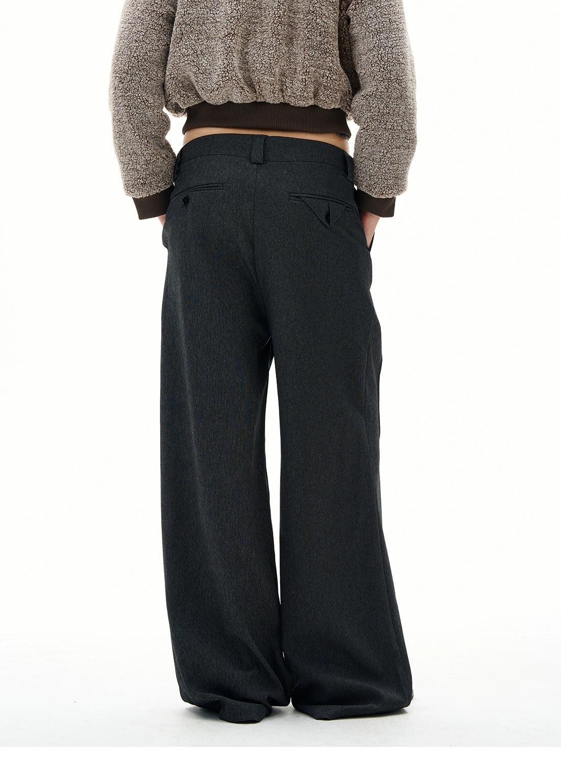 Asymmetric Pleated Trousers Korean Street Fashion Trousers By 77Flight Shop Online at OH Vault