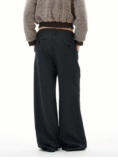 Asymmetric Pleated Trousers Korean Street Fashion Trousers By 77Flight Shop Online at OH Vault