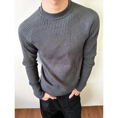 Striped Textured Slim Fit Sweater Korean Street Fashion Sweater By Made Extreme Shop Online at OH Vault