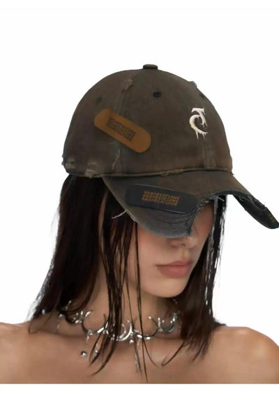 Grunge Style Multi-Detail Hat Korean Street Fashion Hat By Argue Culture Shop Online at OH Vault