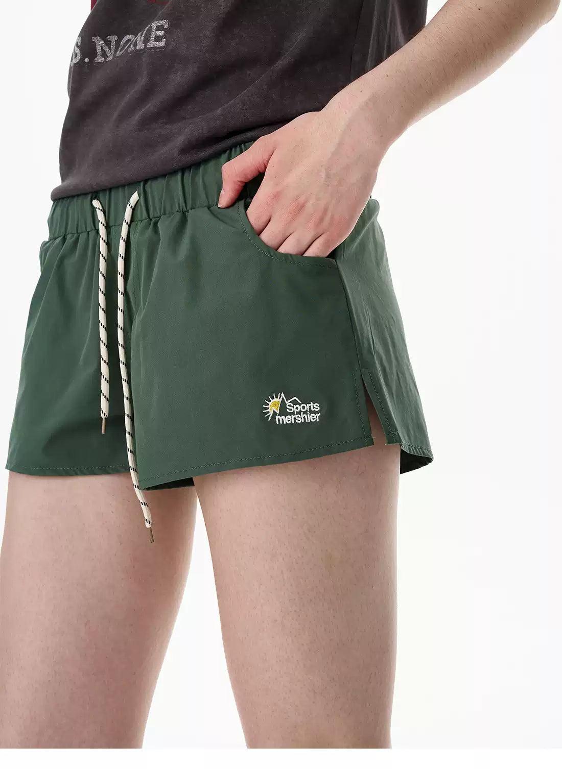 Drawstring Sporty Shorts Korean Street Fashion Shorts By 77Flight Shop Online at OH Vault
