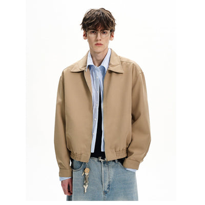 Sleek Ruch Hem Harrington Jacket Korean Street Fashion Jacket By MaxDstr Shop Online at OH Vault