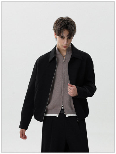 Clean Fit Zipped Jacket Korean Street Fashion Jacket By Mr Nearly Shop Online at OH Vault