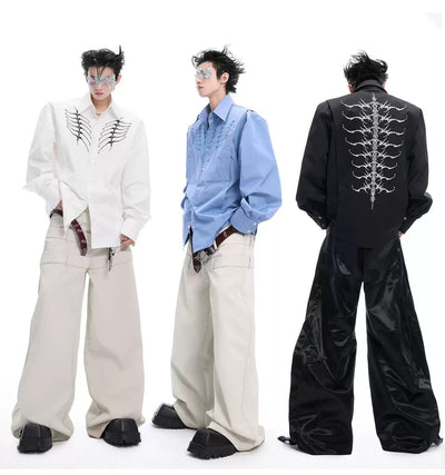 Printed Skeleton Parts Shirt Korean Street Fashion Shirt By Argue Culture Shop Online at OH Vault