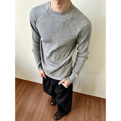 Striped Textured Slim Fit Sweater Korean Street Fashion Sweater By Made Extreme Shop Online at OH Vault