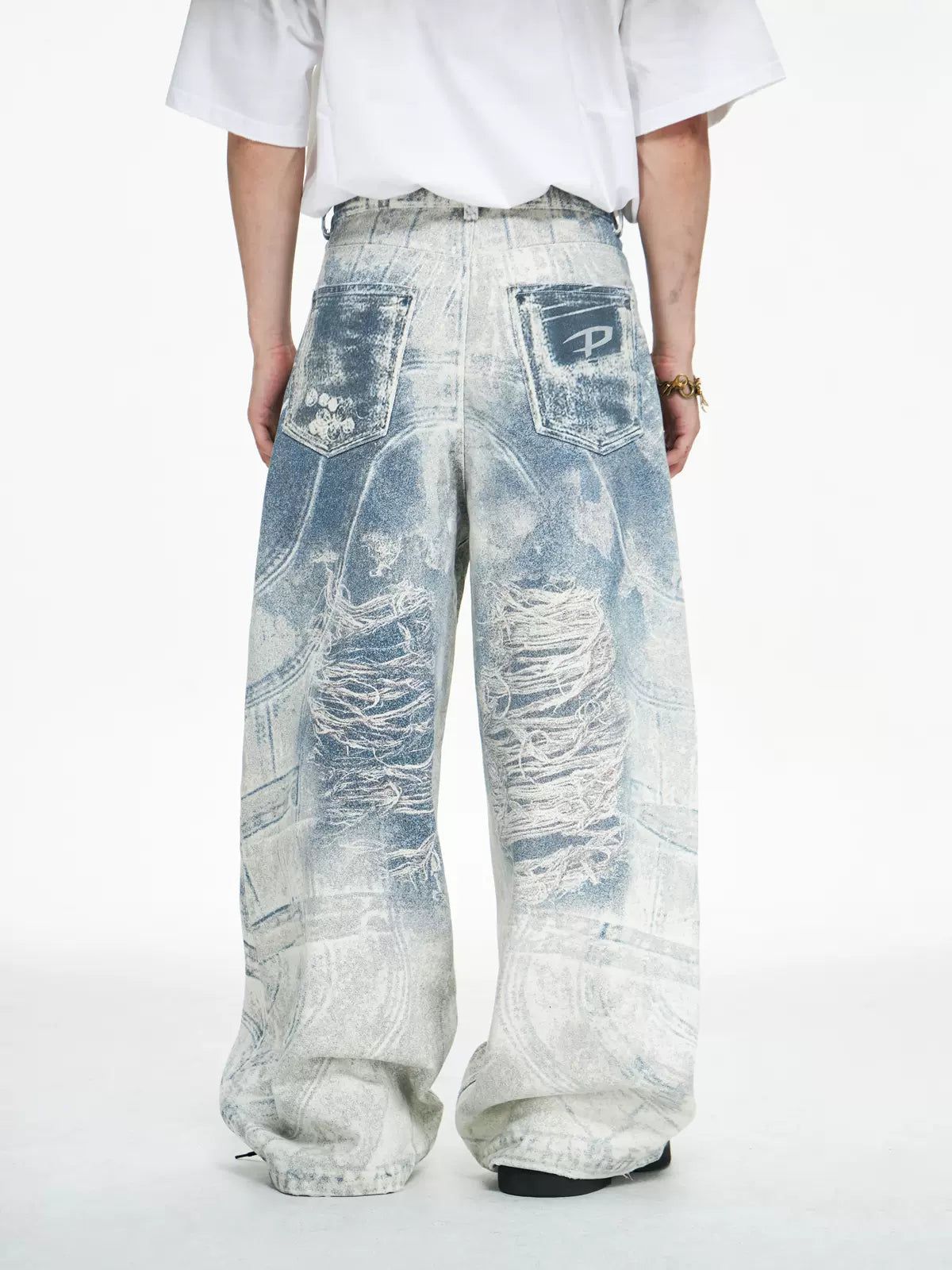 3D Print Detail Effect Pants Korean Street Fashion Pants By PeopleStyle Shop Online at OH Vault