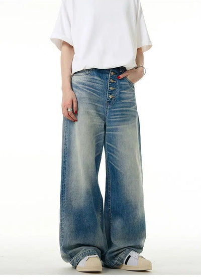 Faded Whiskers Comfty Jeans Korean Street Fashion Jeans By Mad Witch Shop Online at OH Vault
