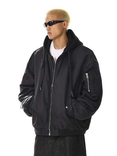Boxy Drawstring Hooded Jacket Korean Street Fashion Jacket By MEBXX Shop Online at OH Vault