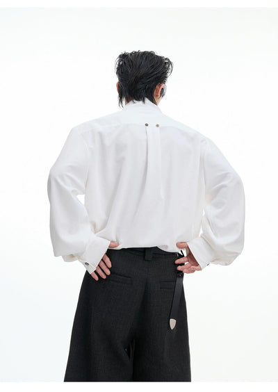 Bow-Tie Detail Relax Fit Shirt Korean Street Fashion Shirt By Argue Culture Shop Online at OH Vault
