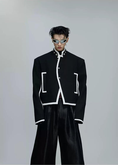 Outline Contrast Boxy Blazer Korean Street Fashion Blazer By Argue Culture Shop Online at OH Vault