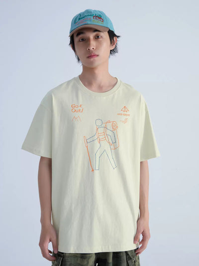 Camper Drawing Print T-Shirt Korean Street Fashion T-Shirt By Mentmate Shop Online at OH Vault