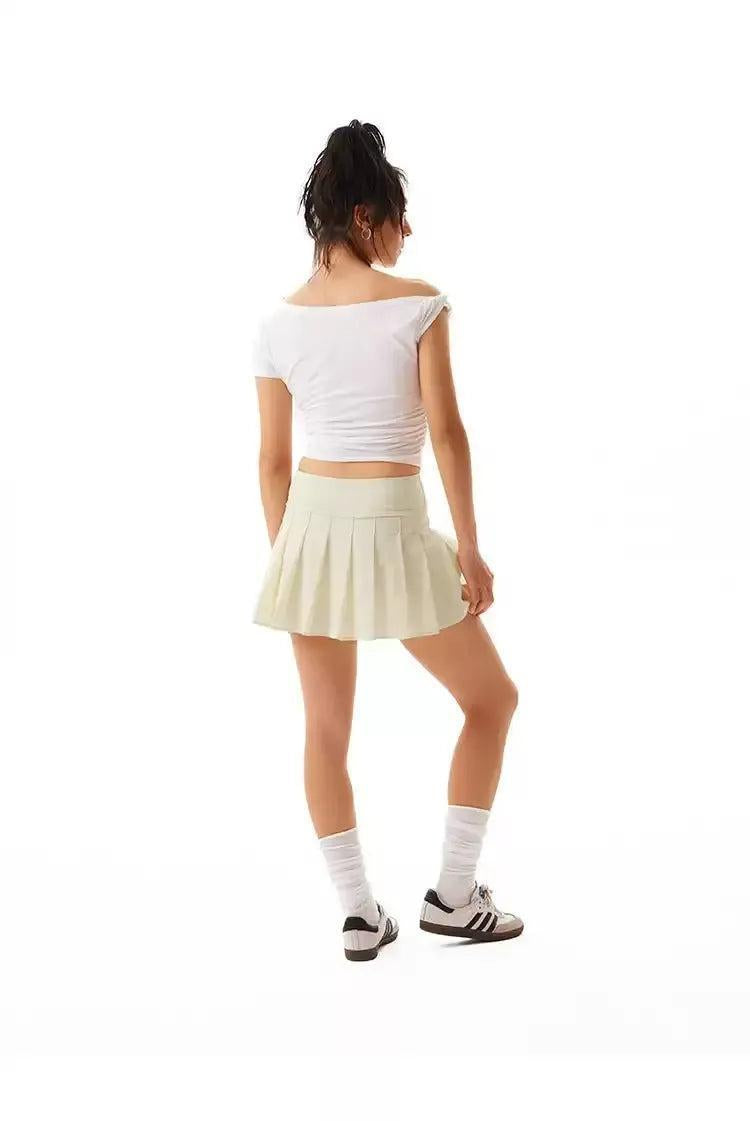 Plain Pleated Sports Style Skirt Korean Street Fashion Skirt By Crying Center Shop Online at OH Vault