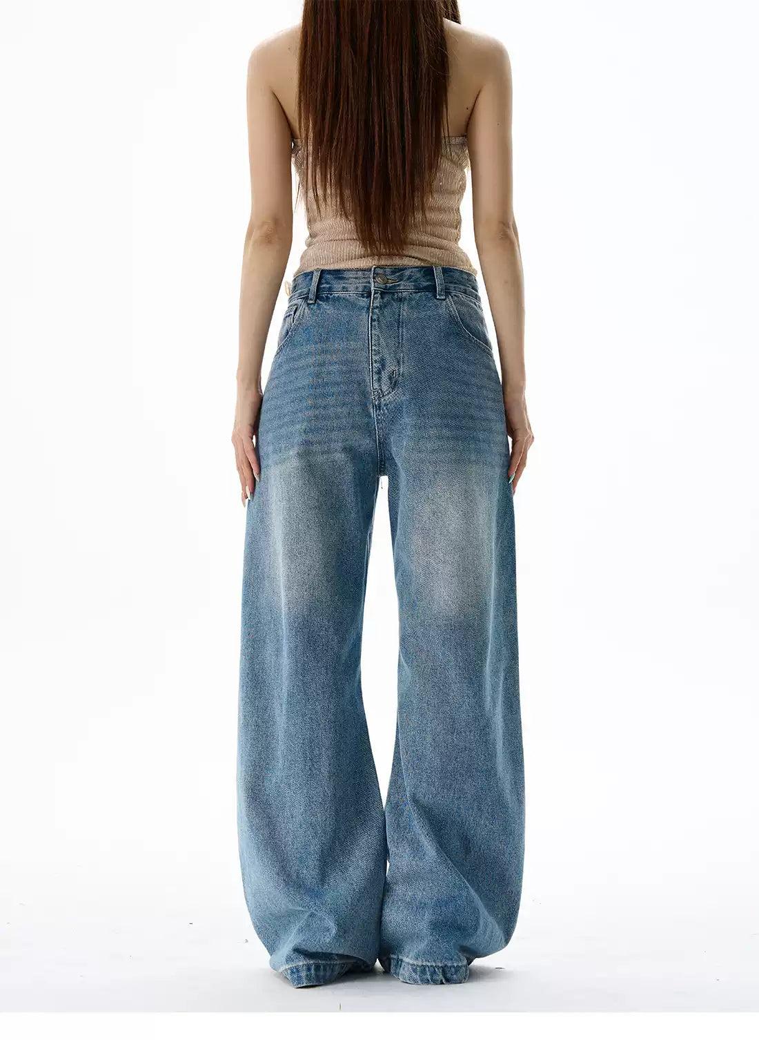 Front Pockets Faded Jeans Korean Street Fashion Jeans By 77Flight Shop Online at OH Vault