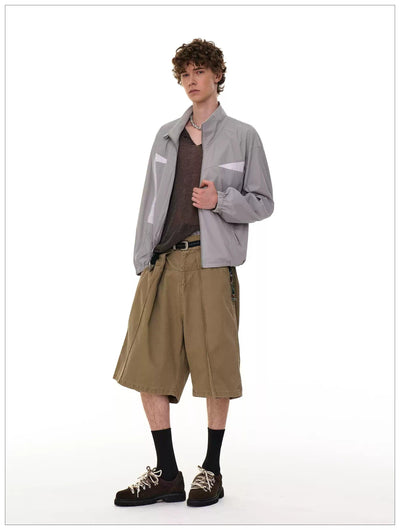 Contrast Spliced Nylon Jacket Korean Street Fashion Jacket By Mr Nearly Shop Online at OH Vault