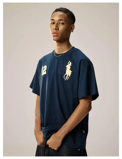 Embroidered Contrast T-Shirt Korean Street Fashion T-Shirt By Remedy Shop Online at OH Vault
