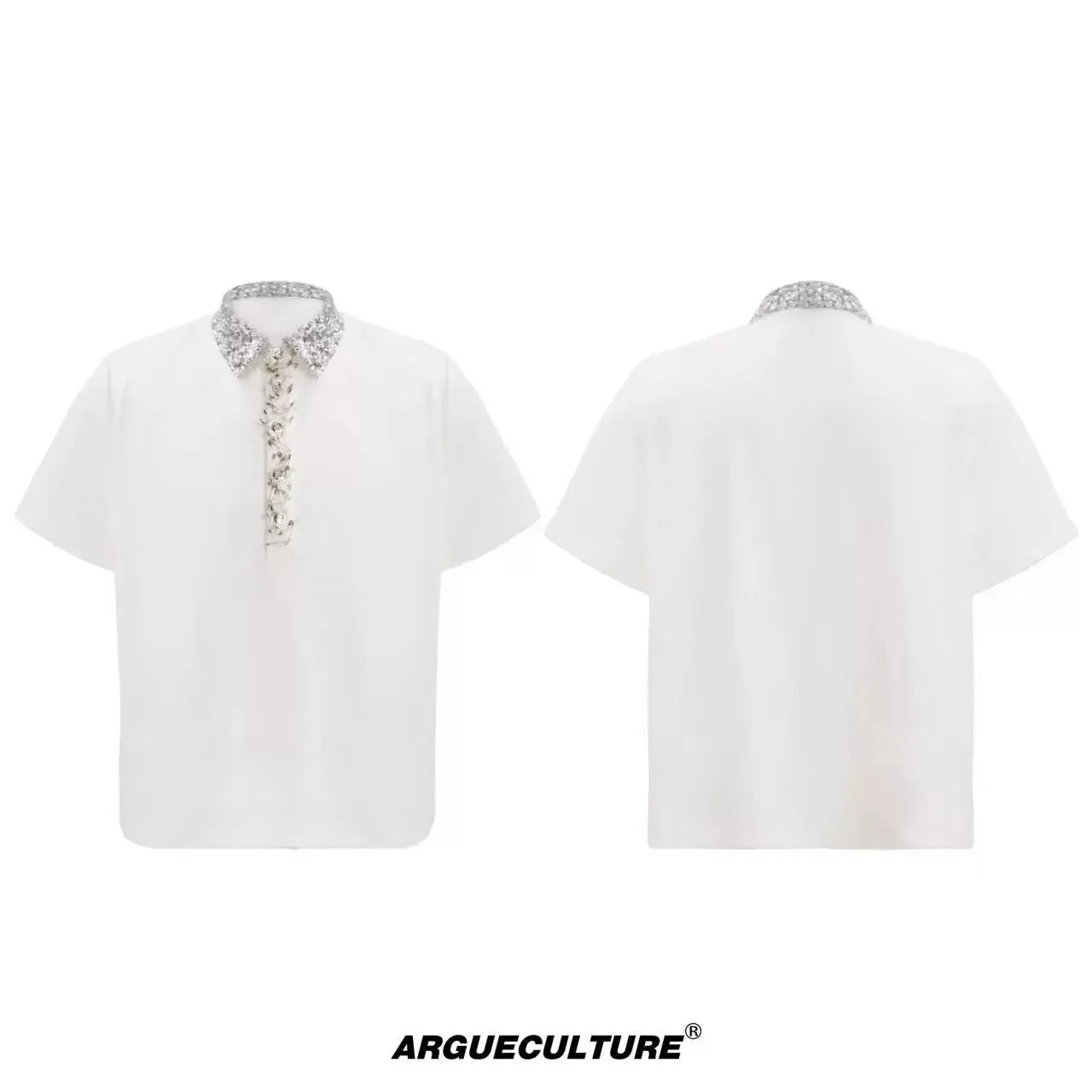 Sequins Pin Details Polo Korean Street Fashion Polo By Argue Culture Shop Online at OH Vault