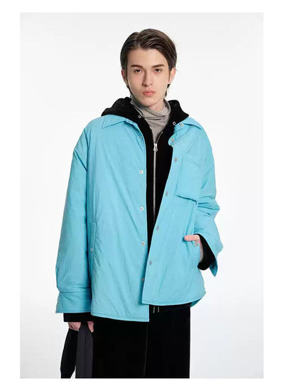 Front Pocket Thinsulate Buttoned Jacket Korean Street Fashion Jacket By NANS Shop Online at OH Vault