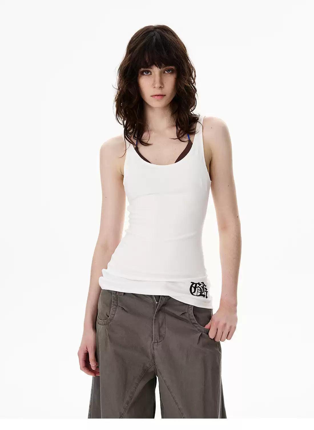 Graphic Print Tank Top Korean Street Fashion Tank Top By 77Flight Shop Online at OH Vault