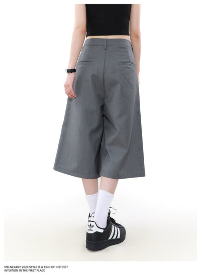 Fold Pleats Suit Shorts Korean Street Fashion Shorts By Mr Nearly Shop Online at OH Vault