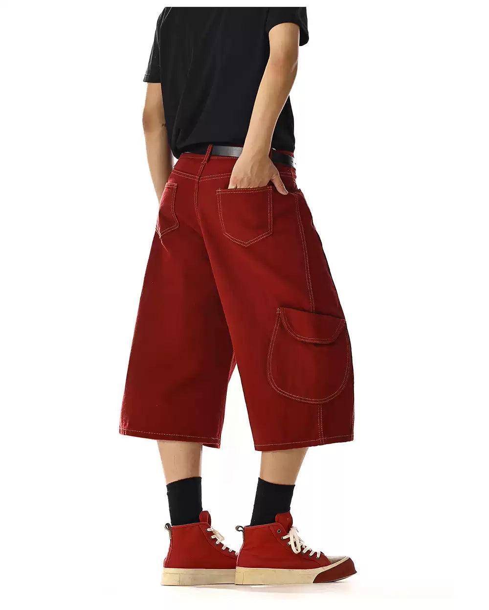 Solid Color Versatile Denim Shorts Korean Street Fashion Shorts By MEBXX Shop Online at OH Vault