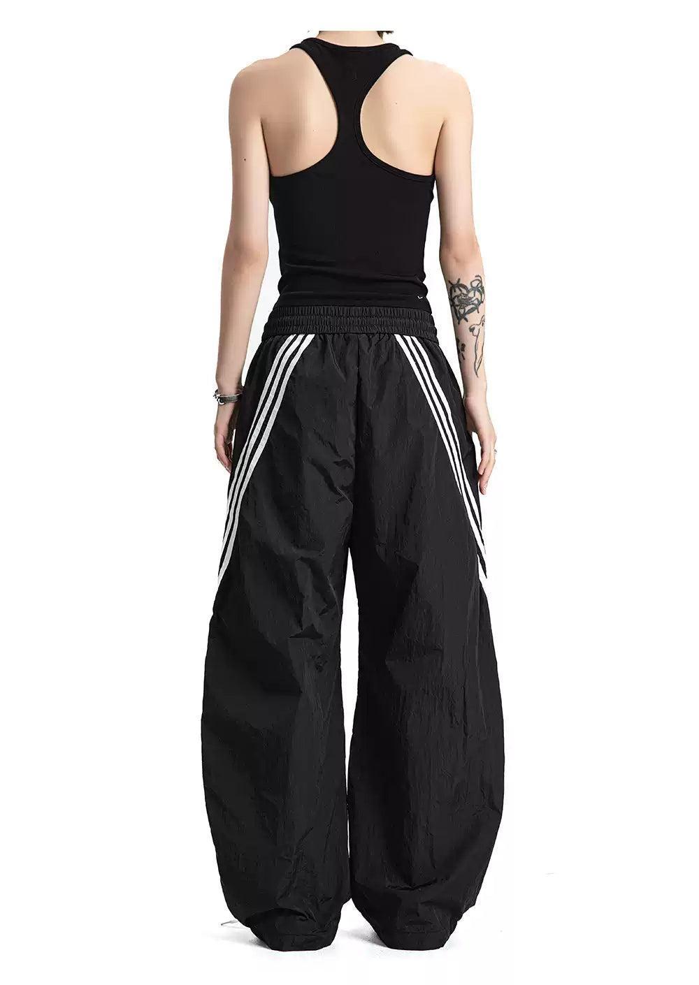 Gartered and Drawstring Track Pants Korean Street Fashion Pants By Made Extreme Shop Online at OH Vault