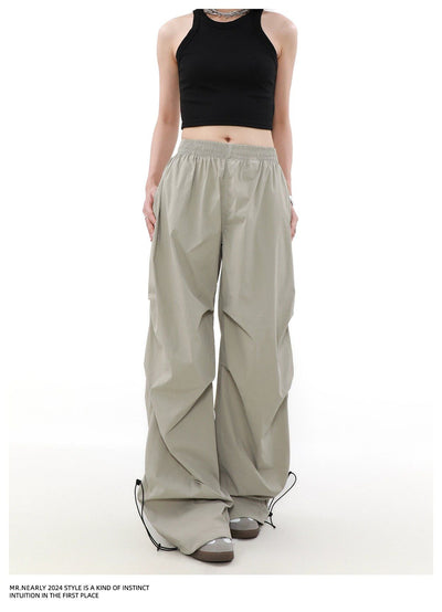 Elasticated Pleats Track Pants Korean Street Fashion Pants By Mr Nearly Shop Online at OH Vault