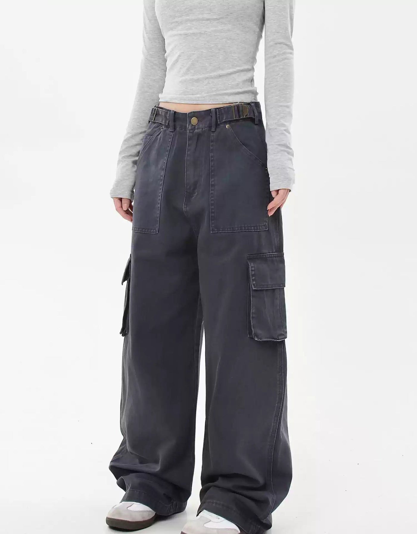 Side Flap Pockets Workwear Jeans Korean Street Fashion Jeans By Blacklists Shop Online at OH Vault