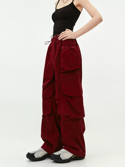 Drawstring Wide Pocket Pants Korean Street Fashion Pants By Made Extreme Shop Online at OH Vault