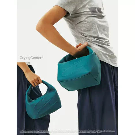 Embossed Logo Matte PU Leather Bag Korean Street Fashion Bag By Crying Center Shop Online at OH Vault